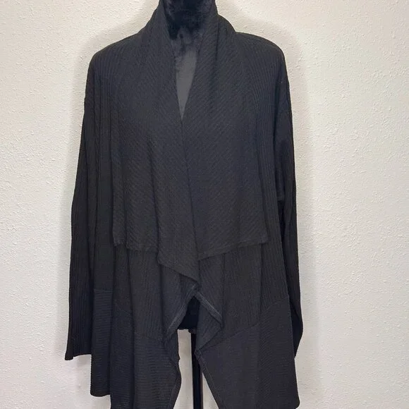 Joe Fresh Plus Size Black Waterfall Cardigan β 2X - Picture 1 of 4